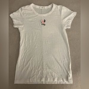 Rag & bone white t-shirt with flower